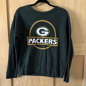 NFL Green Bay Packers Dark Green Sweatshirt with Gold and White Logo